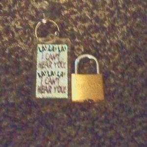 A lock a video recorder a ninja star